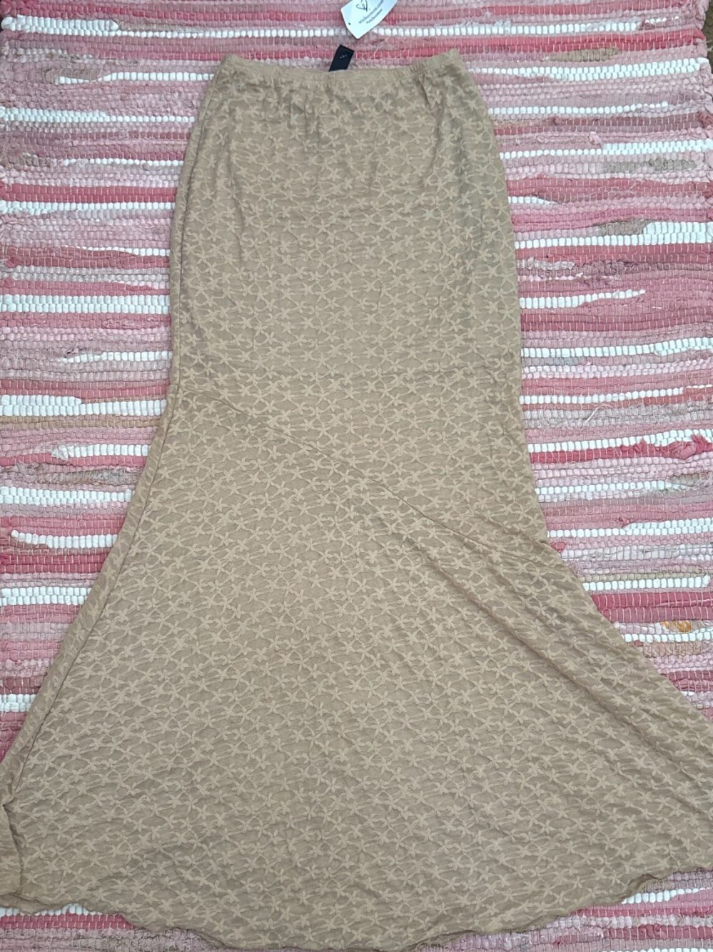 Windsor Beige Textured Maxi Skirt